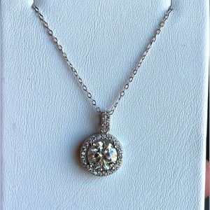 2ct moissanite necklace